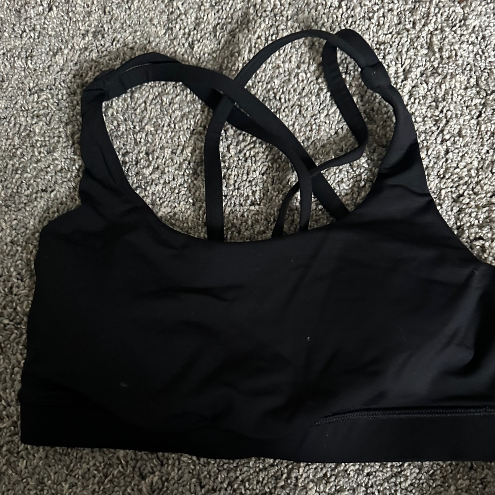 Black Size 6 Lululemon Energy Bra with Pads